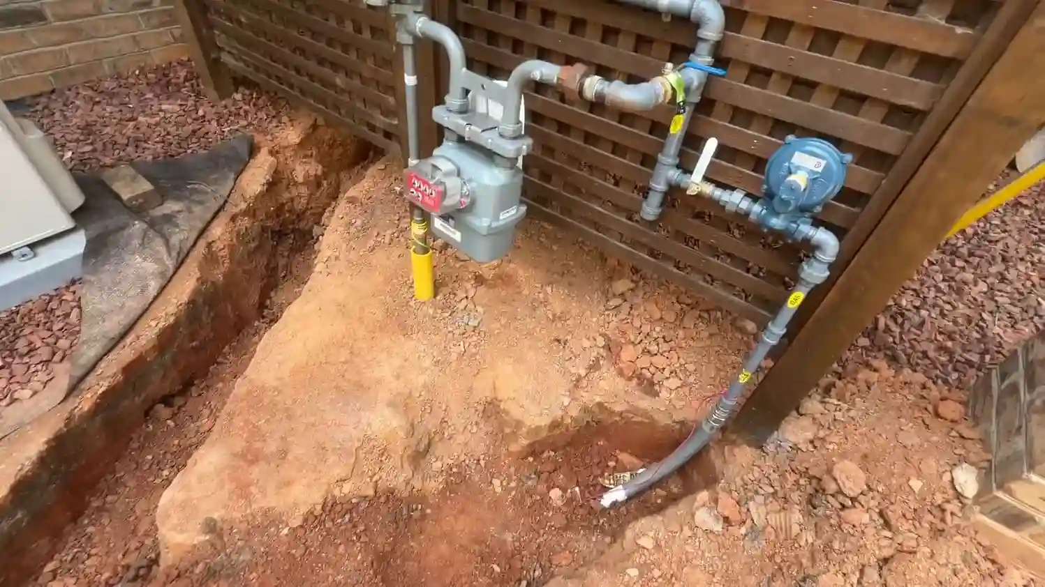 Completed gas meter relocation with new piping in Chicago