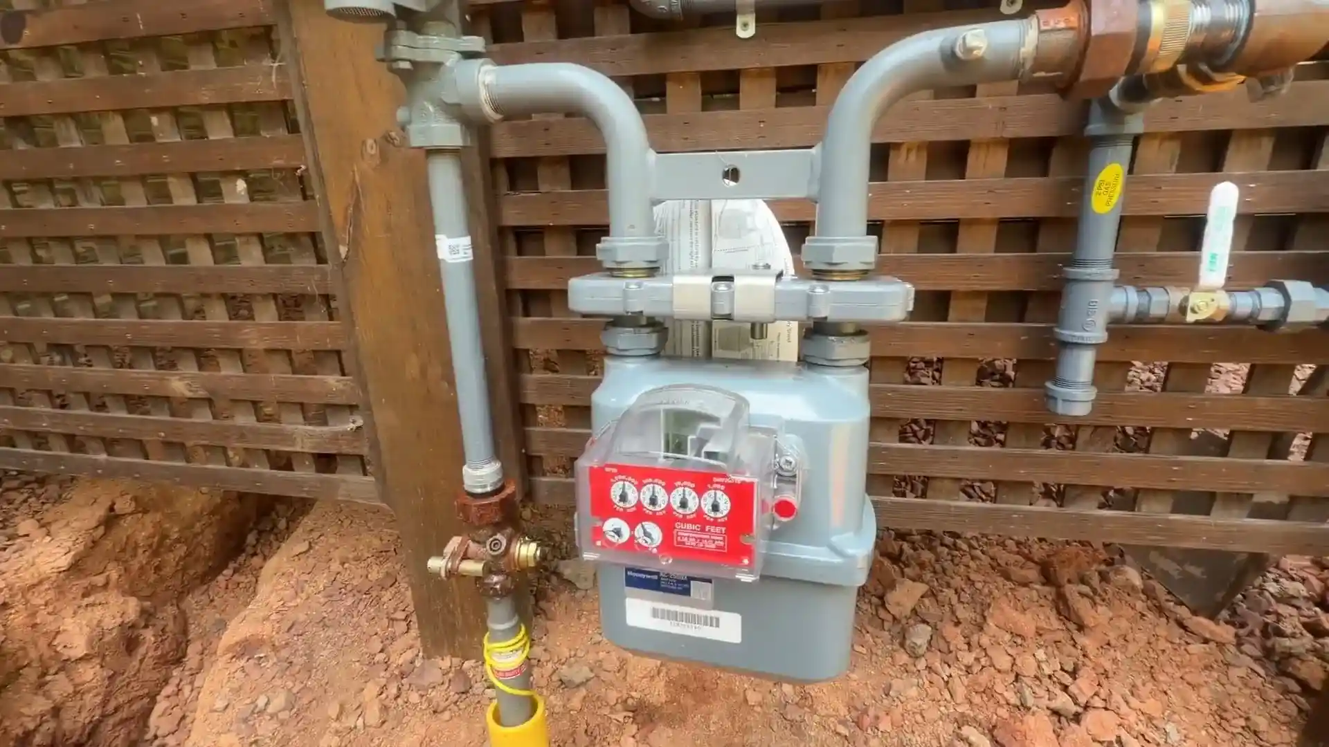Relocated exterior gas meter installation at a Chicago home